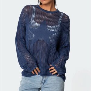 Edikted Seeing Stars Oversized Sweater Size Small